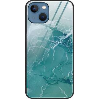 iPhone 14 Plus Cover m. Glasbagside - Turkis