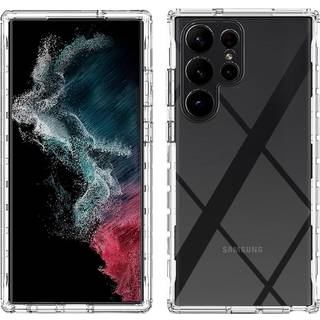 Samsung Galaxy S23 Ultra Fleksibel og hårdt Plastik Cover - Gennemsigtig