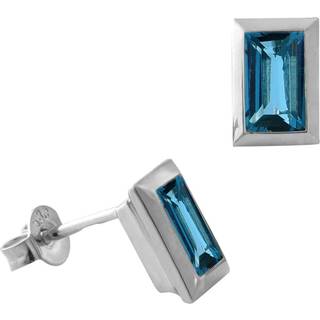 Acalee 70-1023-03 Topas-Ohrringe Weißgold 333 Stecker mit Topas London Blau