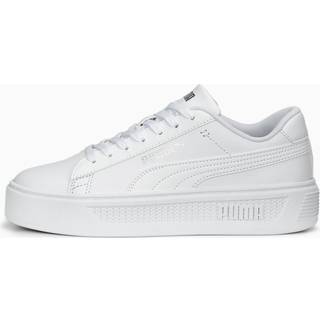 PUMA Smash Platform v3 Sneakers Women, Shoes, White/Silver, 42