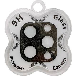 iPhone 12 Pro Max Beskyttelsesglas til Kameralinse - Sort Glimmer