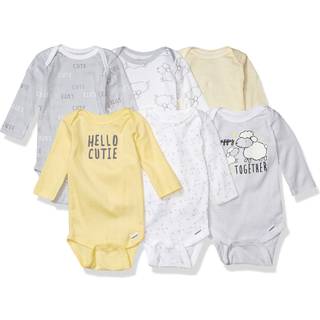 Gerber Unisex Baby6 Pack langrmet Onesies BodysuitSheepPreemie