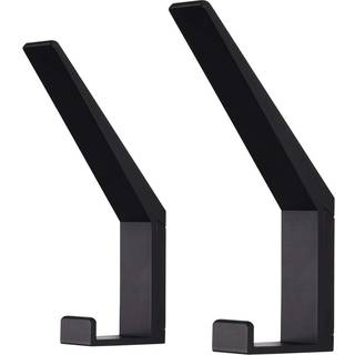 Voromadu frakke kroge v?gmonteret h?ndkl?de krog tunge aluminium dobbelt kappeb?jle til badev?relse k?kken kontor bondeg?rd 2 pakke anodiseret (s