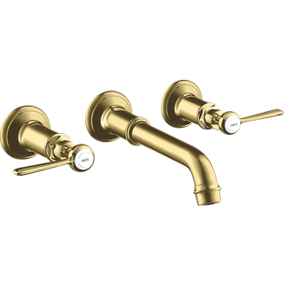 AXOR Montreux håndvaskarmatur med vingegreb til væg - børstet messing PVD - Dette er en specialfarve der er derfor ingen returret.