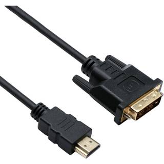 Eletra HDMI AM 1.4B - Dvi-D 3M kabel, sort ➞ På lager - klar til levering og afhentning