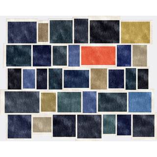 Illulian Rugs - 'Please Wait' rug in Multicolour 50%wool, 50% natural silk