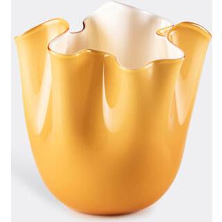 Venini Vases - 'Fazzoletto Opalino' vase, S, amber in MULTICOLOUR Glass