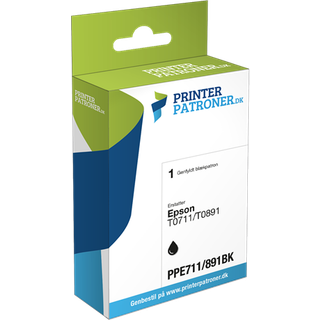 Sort blækpatron - Epson T0711/891 - 7 ml.