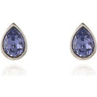 Cachet Ran Silver Tone Blue Crystal Teardrop Stud Earrings - J7446