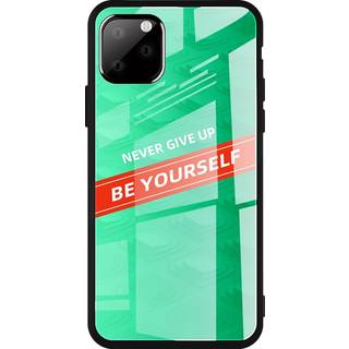 iPhone 11 Pro Max Cover m. Glasbagside - Be Yourself - Grøn