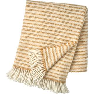Scandi Living Tidal uldplaid 130x180 cm Mustard