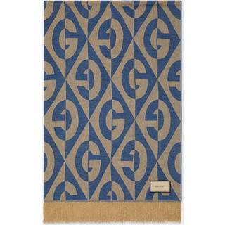 Gucci Blankets - 'GG Diamond' plaid blanket, blue in Multicolor 100%li