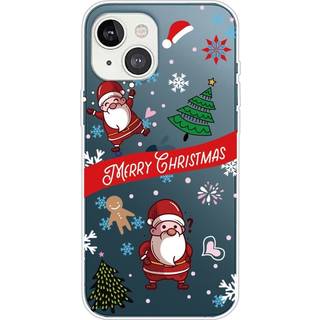iPhone 14 Plus Fleksibelt Plast Jule Bagside Cover - To Julemænd