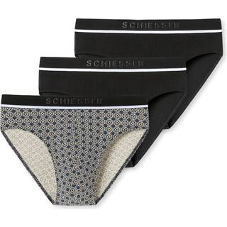 Schiesser 3-pak 95-5 Organic Cotton Briefs 3-pack - Black pattern-2 - XX-Large * Kampagne *