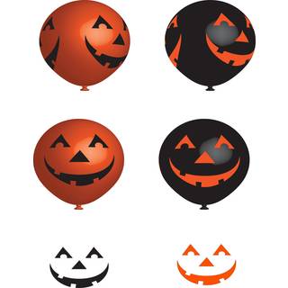 Lachende Kürbisse Latex Ballons 6 St.