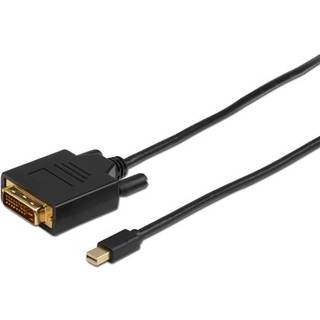 Prokord Mini Displayport To Dvi-d Singel Link 1.8m Black 1.8m. Mini Displayport Dvi-d Sort