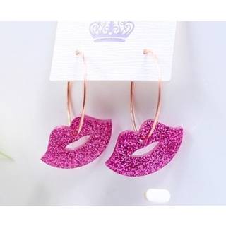 Øreringe - Creoler - kysøreringe, pink