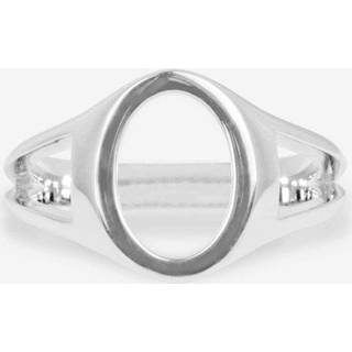 IX Mini Oval Simple Signet Ring Silver