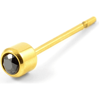 4mm Rund Sort Zirkon Ørering