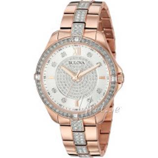 Bulova 98L229 Sølvfarvet/Rosaguldtonet stål Ø35 mm