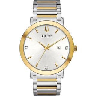 Bulova 98D151 Diamond Sølvfarvet/Gul guldtonet stål Ø42 mm