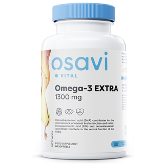Omega-3 Ekstra, 1300 mg (Citron) - 60 bløde kapsler