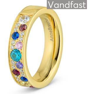 ANNEBRAUNER Sparkling Multicolor Ring 18K Guldbelagt - 48