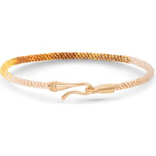 OLE LYNGGAARD COPENHAGEN Life armbånd i gylden nylon med guld krog - 19 cm