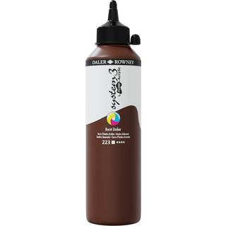 System 3 Fluid Acrylic - 500ml. Burnt Umber