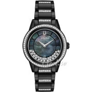 Bulova 98L252 Crystal Sort/Stål Ø32 mm
