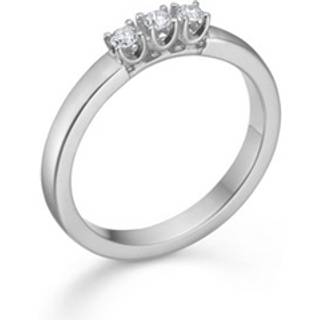 CROWN ALLIANCE Ring i 14 kt. Hvidguld med 3 brillanter på 0,04 ct. - 0,09 ct.