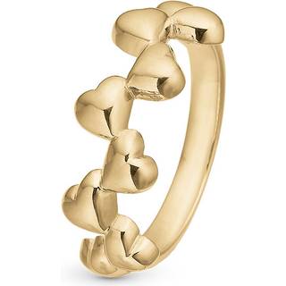 Christina My Love forgyldt ring med hjerter