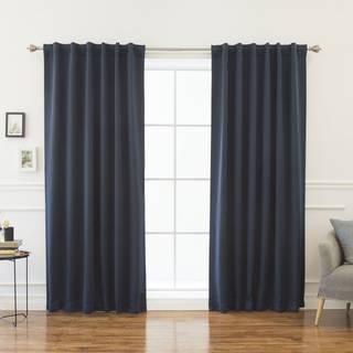 Bedste hjem mode termiske isolerede m?rkl?gningsgardiner - faneblad/stanglomme - marinebl? - 52 """" W x 102 """" L - (s?t af 2 paneler)