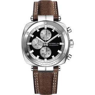 Herbelin 35664AP24BR Heritage Chronograph Brown Leather Strap Watch - W03130