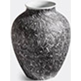 Cassina Vases - 'Post Scriptum' curved vase, black in Black and White Porcelain