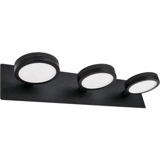 LIGHTME Aqua down LED-spejllampe 3 lyskilder sort