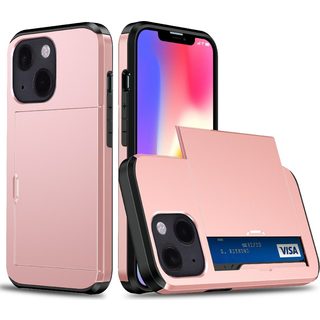 iPhone 13 Mini Håndværker Cover m. Kortholder - Rose Gold