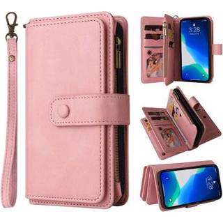 Multifunktions Serie iPhone 14 Pro Pung Cover - Pink
