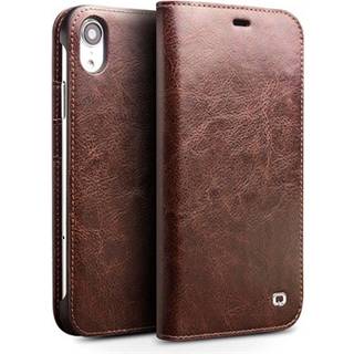 Qialino Classic iPhone XR Læderpung - Brun