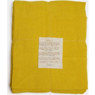 Once Milano Table Linens - Tablecloth, medium, yellow in Yellow Linen 100%