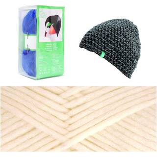 Häkelset Mütze Wild Wild Wool uni - Creme