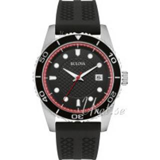 Bulova 98B260 Sort/Gummi Ø44 mm