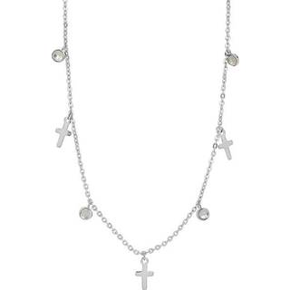 Nordahl Jewellery - CROSS52 halskæde i sølv m. kors og kvarts**