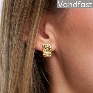 ANNEBRAUNER Texture Square Øreringe 18K Guldbelagt
