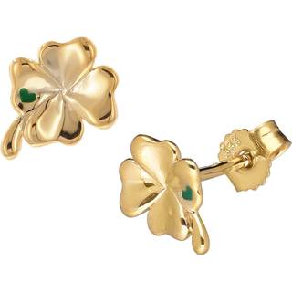 trendor 41548 Kinder-Ohrringe Gold 333/8K Kleeblatt Ohrstecker