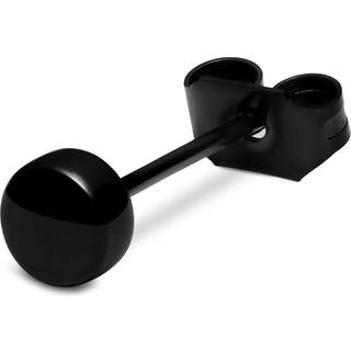 4mm Sort Button Stud Ørering