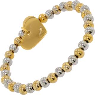 trendor 75892 Armband für Damen Herz Edelstahl Bicolor