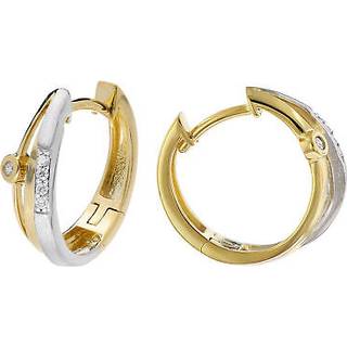 trendor 15581 Damen Ohrringe mit Diamanten Gold 333/8K Bicolor