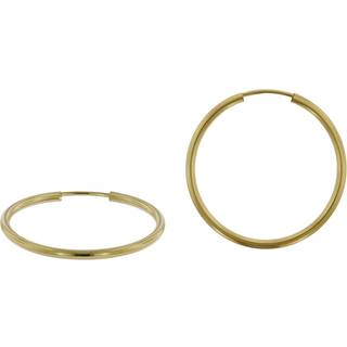 trendor 51170 Damen Ohrringe Gold 333 / 8K Creolen Breite 2 mm Ø 30 mm