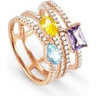 Nomination Colour Wave Crystal Ring Size 54 - Rose Gold